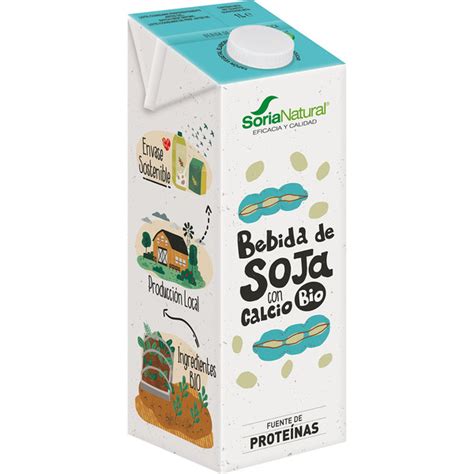 Soria Natural Bebida De Soja Ecol Gica Con Calcio Sin Az Car A Adido