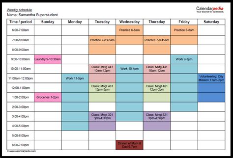 Printable Time Blocking Template Pdf - Printable Templates