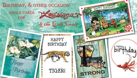 Louisiana Birthday Cards Cajun Birthday Cards Gulf Coast Birthday Cards