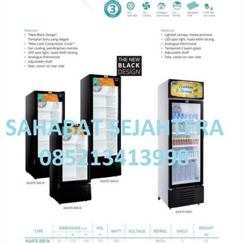 Promo New Display Cooler Showcase Cooler Pintu Rsa Agate R