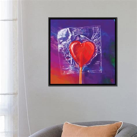 Icanvas Heart Lollipop By Very Berry Framed Bed Bath And Beyond 37142620