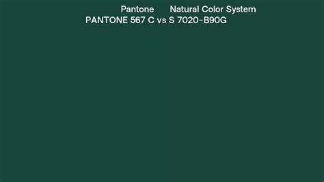 Pantone 567 C Vs Natural Color System S 7020 B90g Side By Side Comparison