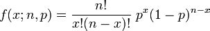 Binomial Distribution Probability Mass Function PMF Formula