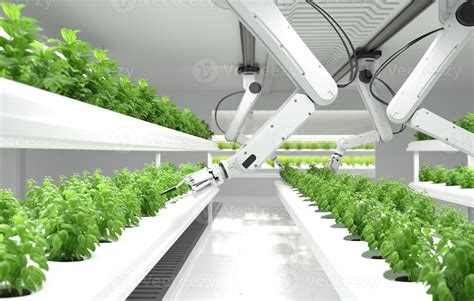 Smart Robotic Farmers Concept Robot Farmers Agriculture Technology