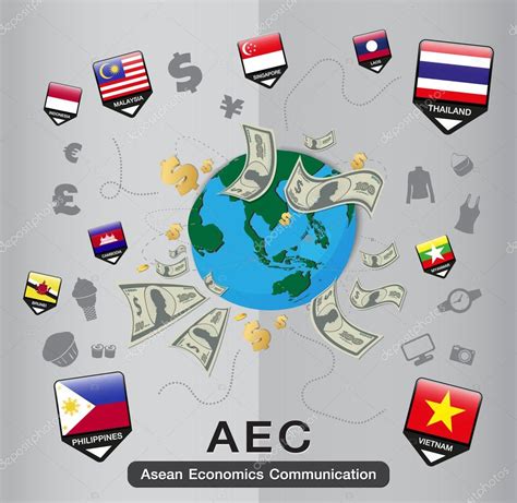 Asean Economic Community Map — Stock Vector © Sazori 46833611