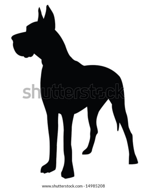 Great Dane Vector Illustration Stock Vector Royalty Free 14985208