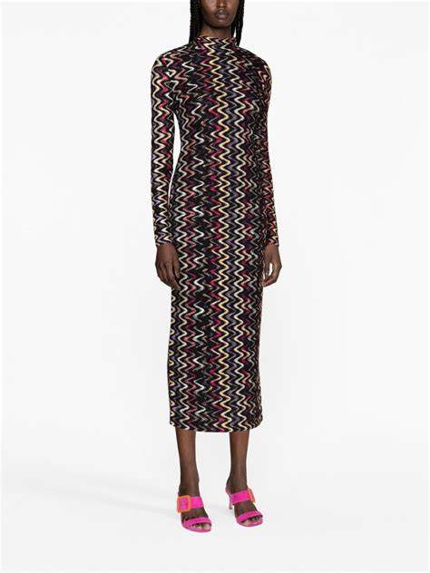 Missoni Zigzag Crochet Knit Midi Dress Farfetch