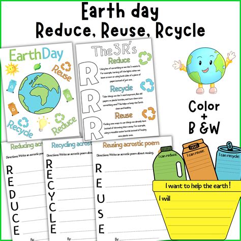 Reduce Reuse Recycle Posters For Kids