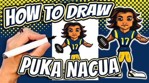 How To Draw Puka Nacua Los Angeles Rams NFL Football Player YouTube