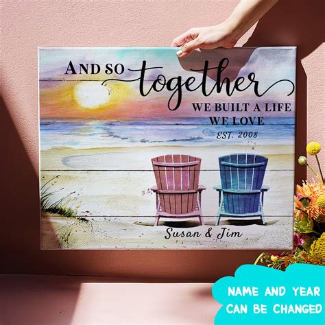 And So Together We Built A Life We Love Canvas Home Decor Etsy