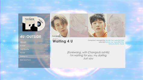 Eng Lyrics BTOB 비투비 Waiting 4 U 4U OUTSIDE 2021 YouTube