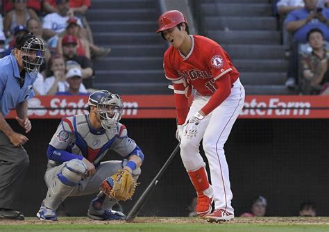 Angels' Shohei Ohtani Misses Start Because Of Bruised Right Knee; Hits ...