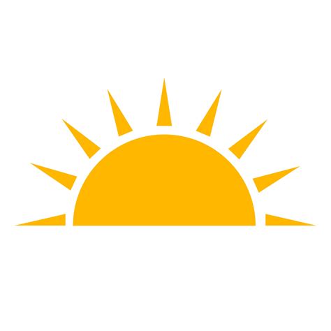 Half sun is setting icon vector. The sunset concept for graphic design ...