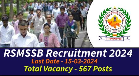 RSMSSB 587 Recruitment 2024 For Supervisors And Posts