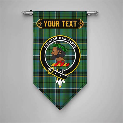 Macalpine Ancient Clan Badge Tartan Gonfalon Personalize Celticprime