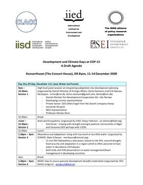 Development Climate Days Programme Iied Publications Library