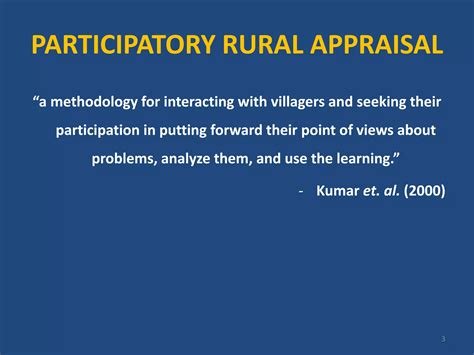 Participatory rural appraisal tools and techniques | PDF