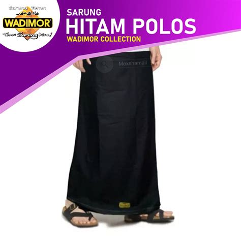 Jual Sarung Wadimor Tenun Polos Hitam Polos Tumpal Sarung Wadimor