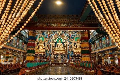 Inside View Namdroling Monastery Golden Temple Stock Photo 2440303489 ...