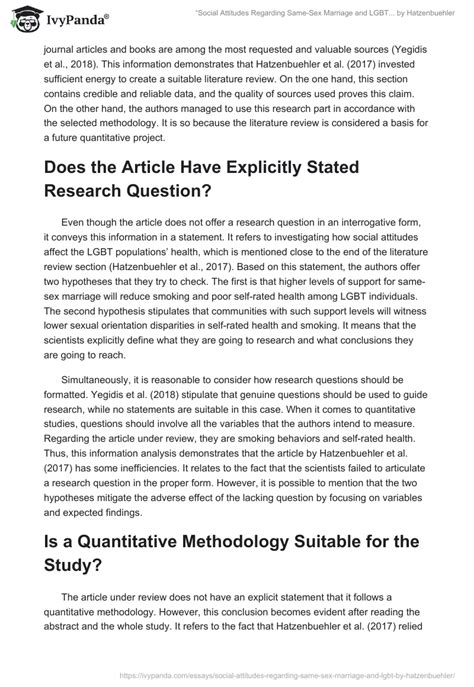 Social Attitudes Regarding Same Sex Marriage And Lgbt By