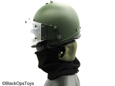 Grozny Spetsnaz Mvd Osn Vityaz Green Helmet Wvisor And Goggles