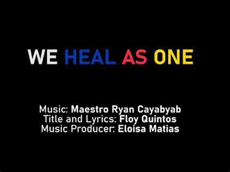 We Heal As One Youtube