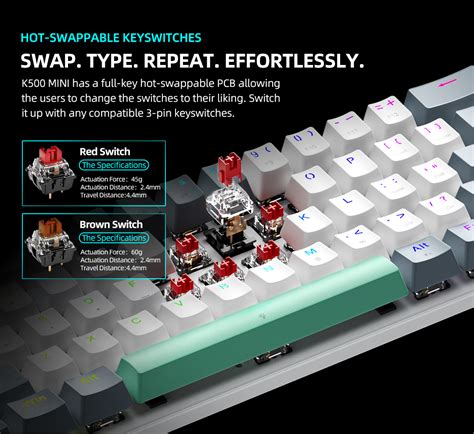 Machenike K Series Hot Swappable Rgb Backlit Shopee Thailand