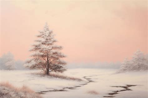 Christmas landscape outdoors painting. AI | Free Photo Illustration ...