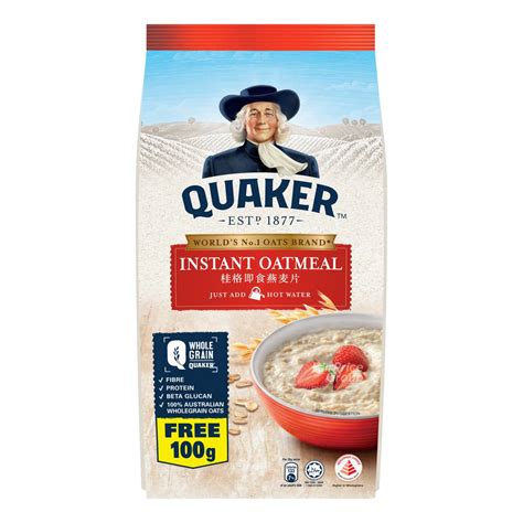 Quaker Oats Oatmeal Instant Value Pack Ntuc Fairprice