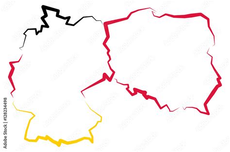 Mapa Polski I Niemiec Stock Vector Adobe Stock