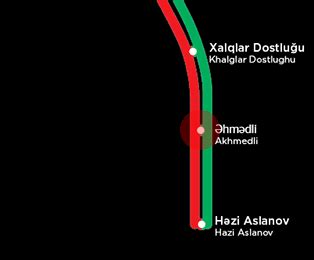 Ahmedli Station Map Baku Metro