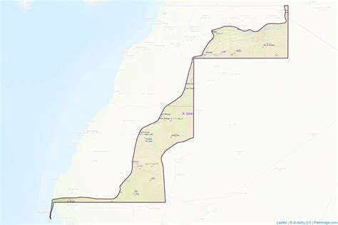 Make Printable Western Sahara Maps With Border Masking Cropping Using