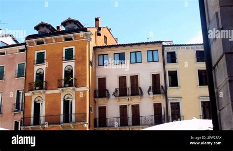 Italian Old Architecture in Italy. Vicenza Stock Video Footage - Alamy