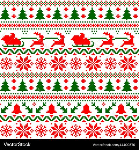 Christmas sweater seamless pattern background Vector Image