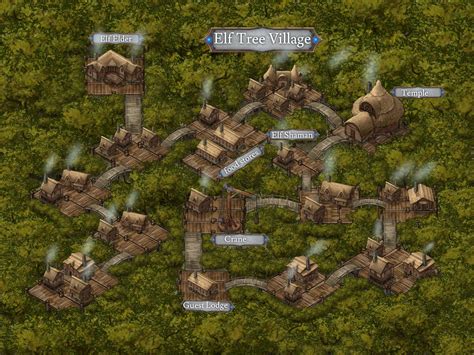 Elf Tree Village Inkarnate Create Fantasy Maps Online