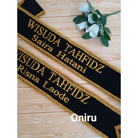 Jual Selempang Wisuda Tulisan Atas Bawah Selendang Wisuda Shopee