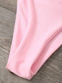 Low Waisted Spaghetti Strap Bikini Swimwear In PINK ZAFUL 2025