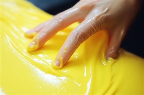 Premium Photo Female Hand In Yellow Rubber Gloves Wipe The Surface