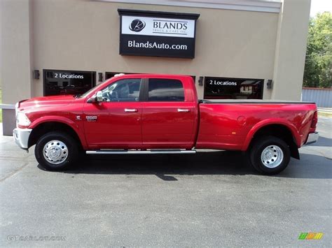 2011 Flame Red Dodge Ram 3500 HD Laramie Crew Cab 4x4 Dually 129673394