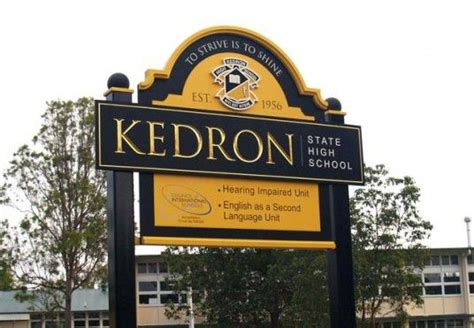 Kedron State High School Sign | School signs, High school, School