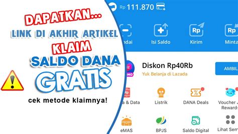 Selamat Anda Dapatkan Link Klaim Saldo Dana Gratis Rp Hari Ini