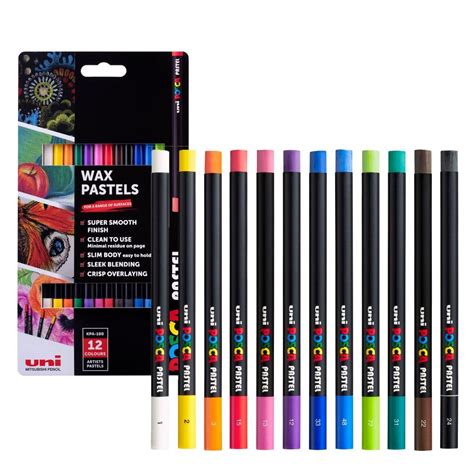 Uni Posca Wax Pastels Set Essentials Sketching Equipment From