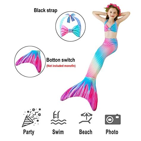 Maillot de bain queue de sirène pour filles Cola de Sirena para Niñas Princesse Bikini GB67 8