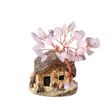 Shpwfbe Ornaments Commemorative Coins Tree Colorful Scenery Hut Gravel