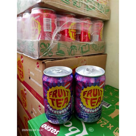 Jual Fruit Tea Kaleng 318 Ml Isi 24 Pcs 12 Pcs Minuman Kaleng