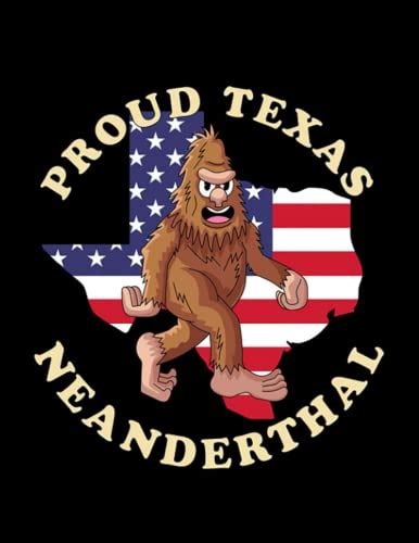 Proud Texas American Neanderthal Notebook Paris Eiffel Tower Notebook