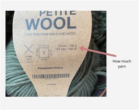 A Skein Of Yarn Is Shown With The Label On It