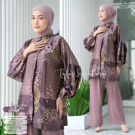 Jual Tulus Signature Setelan One Set Wanita Kekinian Outfit Kondangan