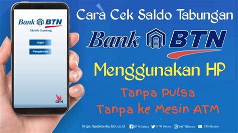 Cara Cek Saldo Tabungan Bank BTN Melalui HP Dengan Mobile Banking YouTube