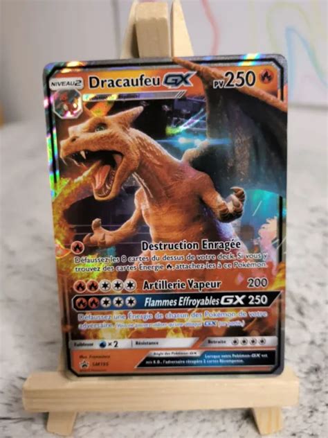 CARTE POKÉMON DRACAUFEU GX SM195 Promo Soleil Lune Fr EUR 15 00